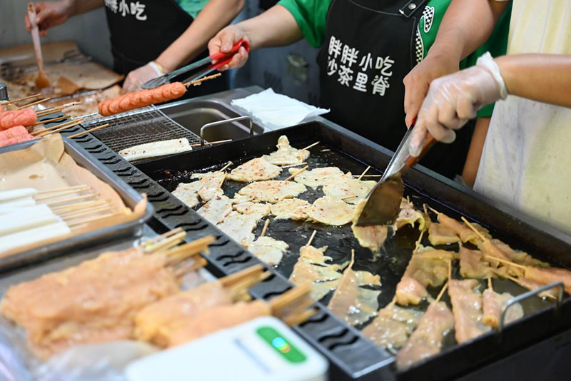 夜市上的美食。